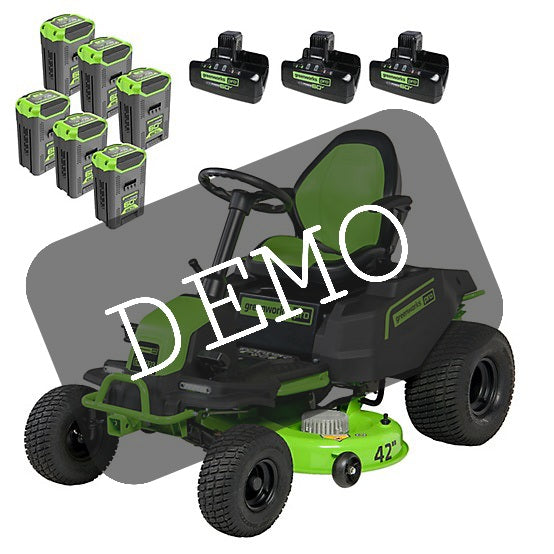 Greenworks CrossoverT 42 in. 60V Cordless Electric Riding Lawn Mower, Battery and Charger Included