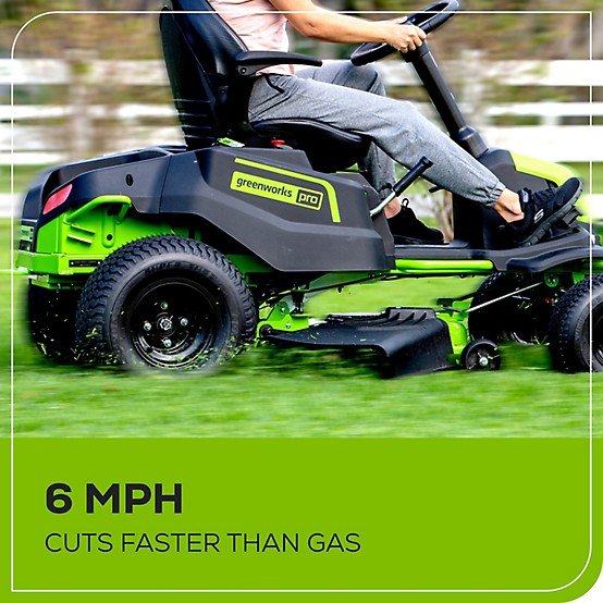 Greenworks CrossoverT 42 in. 60V Cordless Electric Riding Lawn Mower, Battery and Charger Included