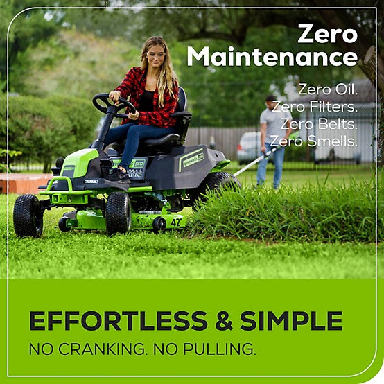 Greenworks CrossoverT 42 in. 60V Cordless Electric Riding Lawn Mower, Battery and Charger Included
