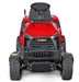Red Cobra ride on lawn mower on a white background