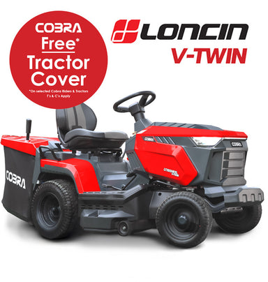 Cobra Premium  lawn tractor against a white background