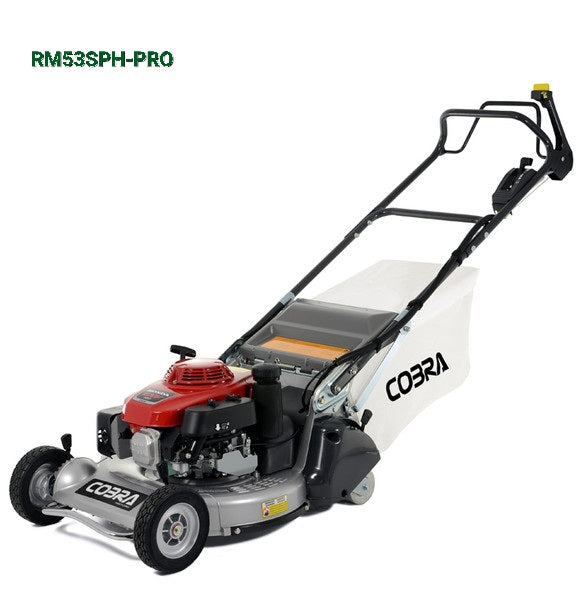  Cobra RM53SPH walk behind lawn mower on a white background
