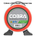 Cobra brand 2.4mm round trimmer line on a 87m reel with specifications.
