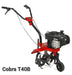 Cobra T40B domestic cultivator right hand side view against a white background.