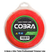 Red 2.4mm duo twist trimmer line on a 44m spool with Cobra branding on a white background