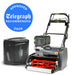 Cobra Fortis 17E lawn mower with battery pack on a white background, featuring a 'Telegraph Recommended 2026' badge.