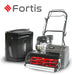 Image of Cobra Fortis 20B with grass box behind and 'Fortis' branding on a white background
