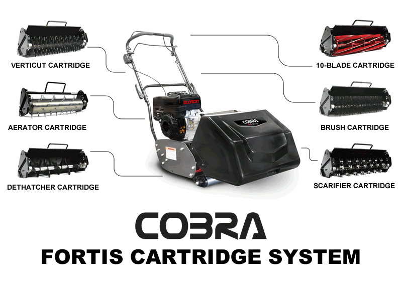 Cobra Fortis 20FTE - 20" EGO cordless powered Fine Turf cylinder mower box ready for a tournament ready cut.