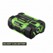 Ego BA1400T 2.5Ah BATTERY  A rugged green and black portable power bank or battery pack with a circular front light, shown on a plain white background.