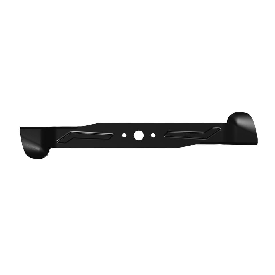 An ego LMX5300SPblack metal replacement part with pre-drilled holes and textured slots, shown horizontally against a plain white background.