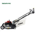 Cobra RM53SPH PRO push along lawn mower with engine on a white background , left side
