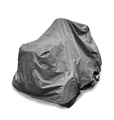 Gray Cobra lawn rider cover on a white background