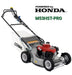 Cobra M53HST walk behind mower against a white background with Honda logo