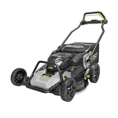 EGO LMX5300SP commercial Electric walk behind mower, dual deck 30" , viewed from the front left quarter against a white background.